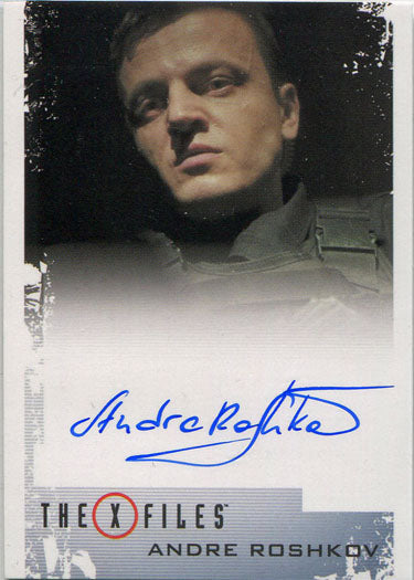 Autographed trading card of Andre Roshkov as Commander Al from X-Files Season 10 and 11