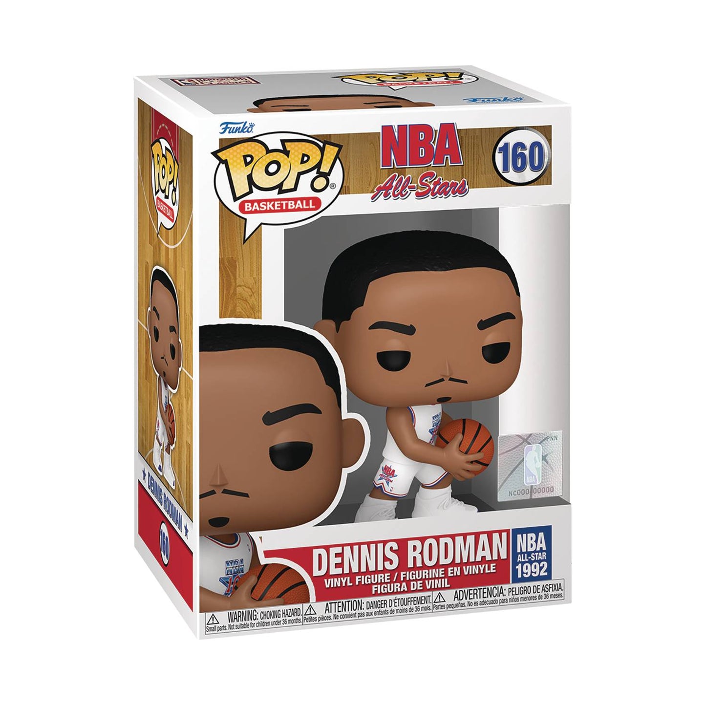 Funko Pop NBA figure #160 Dennis Rodman in retail packaging, perfect for collectors