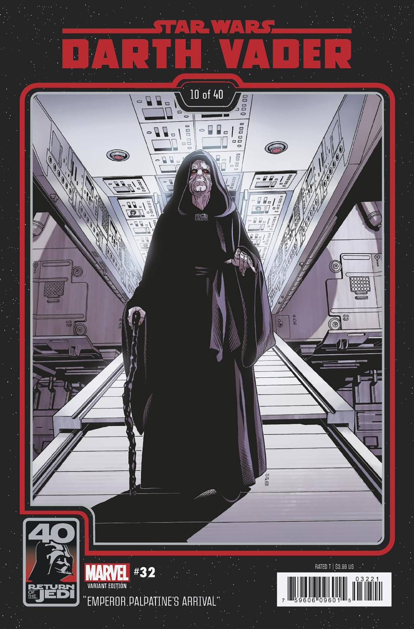 Dark-robed Darth Vader figure in a dramatic pose for STAR WARS trading cards