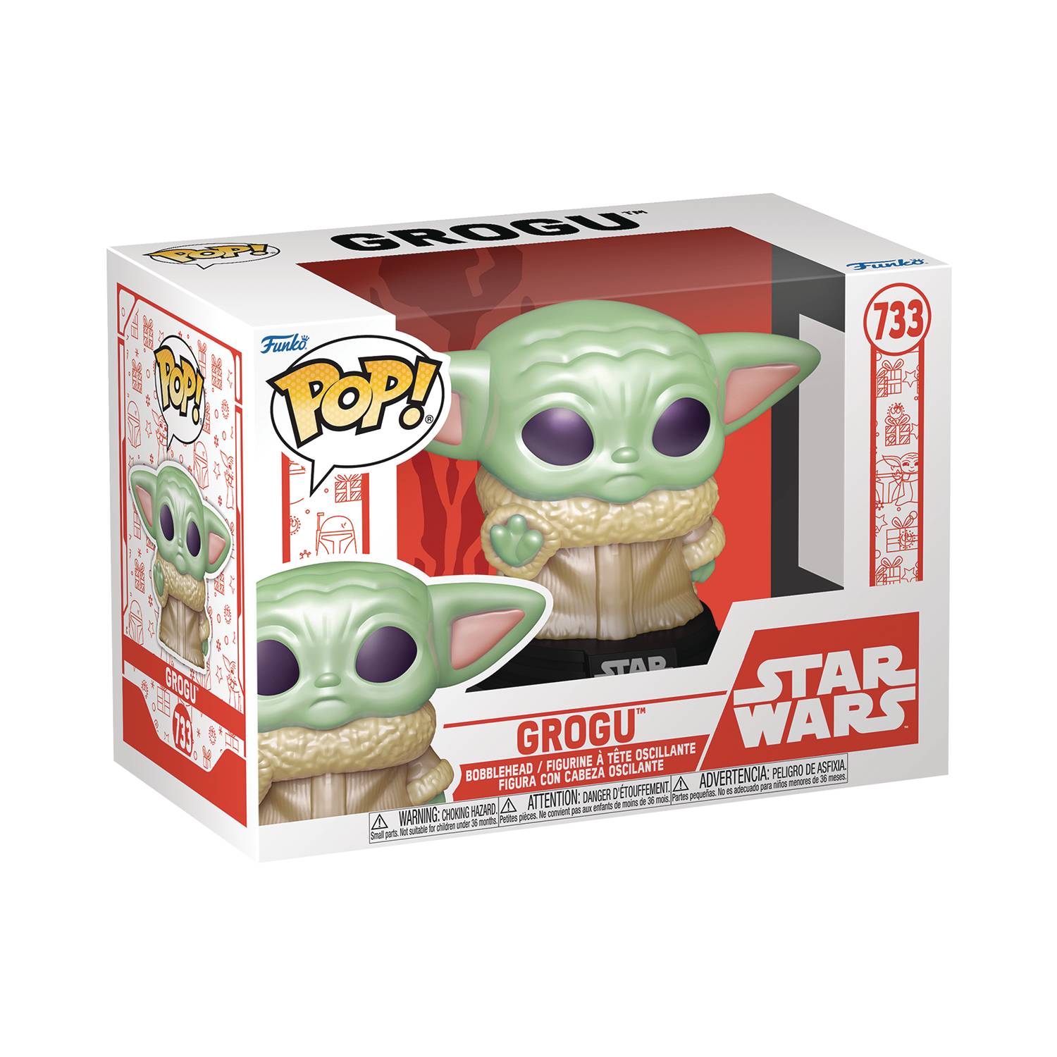 Funko Pop vinyl figure of Grogu from Star Wars in retail packaging for collectors