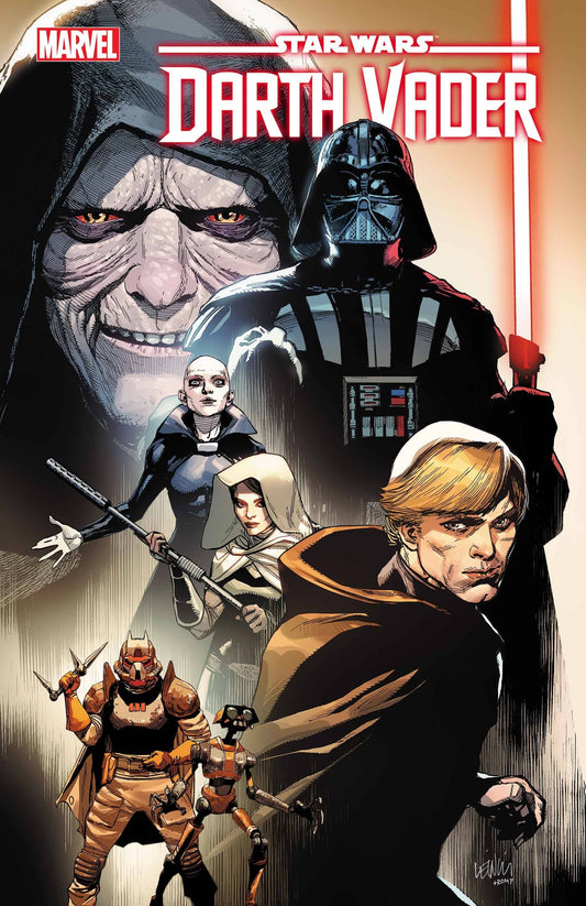 Comic book cover of Darth Vader and Star Wars characters from Schism Imperial trading cards