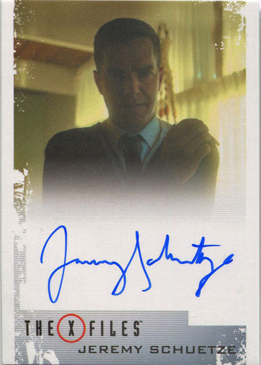 Autographed trading card of Jeremy Schuetze as Young CSM from The X-Files series