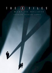 Movie poster for The X Files: I Want to Believe on X-Files trading card sell sheet