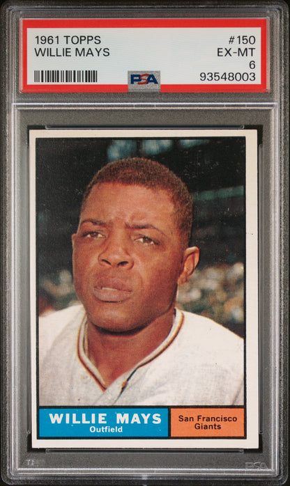 Willie Mays 1961 Topps #150 PSA 6 EX-Mint 8003