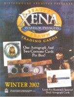 Xena Warrior Princess Official Fan Club Magazine Cover from Winter 2002 Sell Sheet