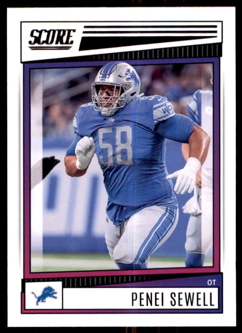 2022 Score Penei Sewell Detroit Lions #86