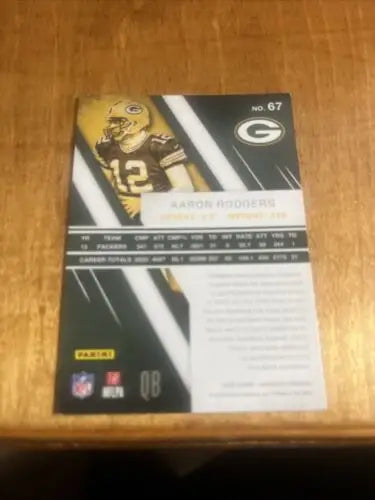 Aaron Rodgers 2016 Panini Absolute #67 Green Bay Packers football card