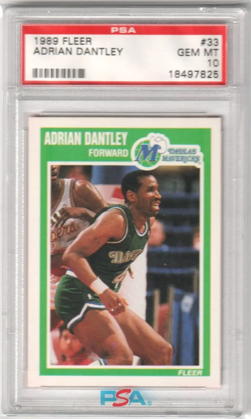 PSA 10 gem mint Adrian Dantley 1989-90 Fleer basketball card from Columbia Hobby