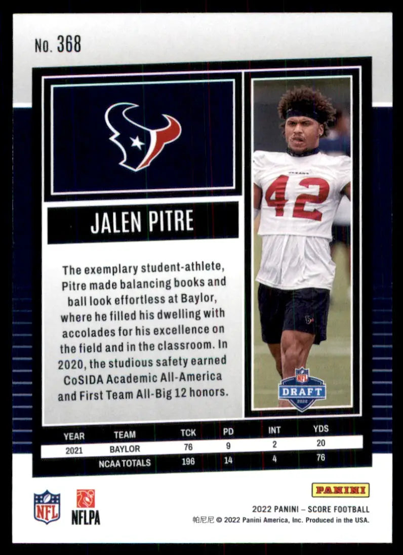 2022 Score Jalen Pitre Rookie Houston Texans #368