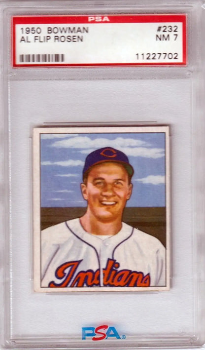 PSA-graded 1950 Bowman Al Rosen baseball card for sale at Columbia Hobby with free shipping