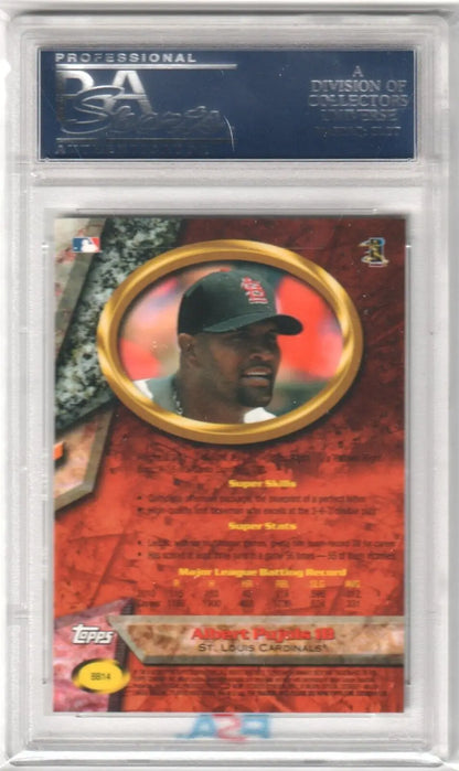 Baseball card in graded case, Albert Pujols 2011 Bowman’s Best #BB14, Columbia Hobby