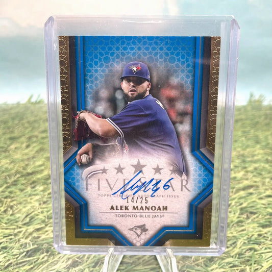 Alek Manoah autographed baseball card from 2023 Topps Five Star for Toronto Blue Jays