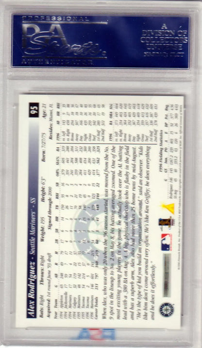 Alex Rodriguez 1997 Score #95 PSA 10 GEM MINT trading card in clear protective holder