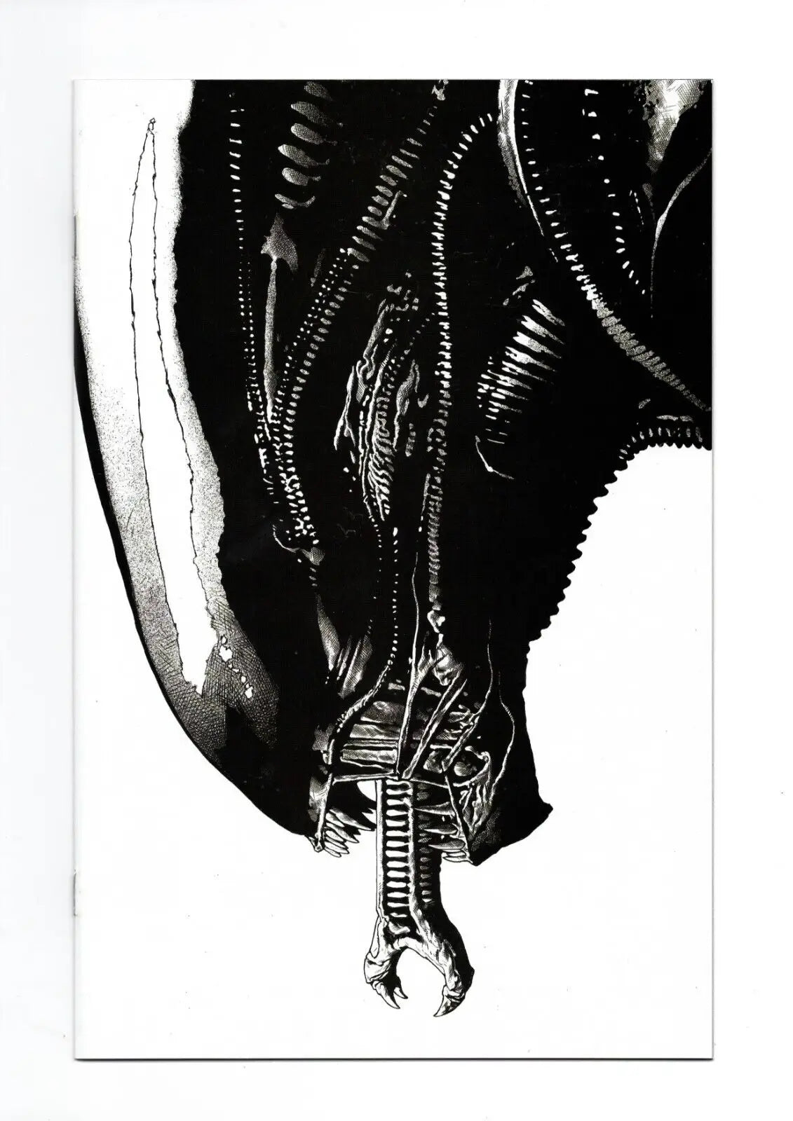 Biomechanical alien creature in black and white from Alien #1 Diamond 40th Anniversary