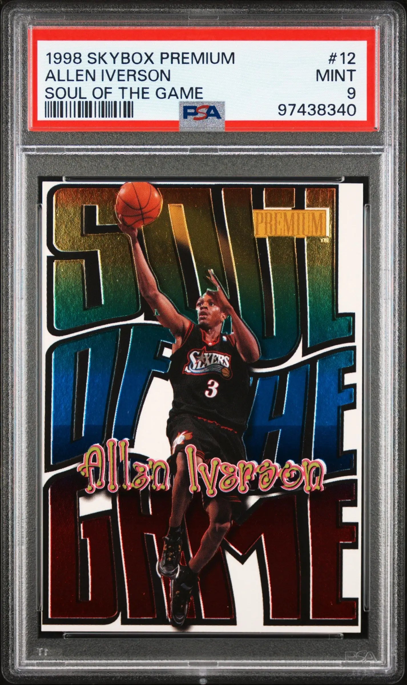 PSA-graded Allen Iverson 1998 Skybox Premium Soul of the Game basketball card