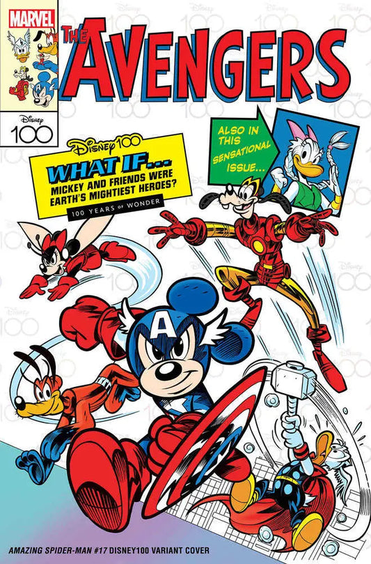 Comic book cover of Amazing Spider-Man #17 with Disney characters as Marvel superheroes