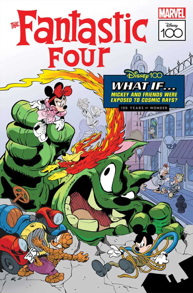 Comic book cover of Amazing Spider-Man #19 featuring Disney characters as the Fantastic Four