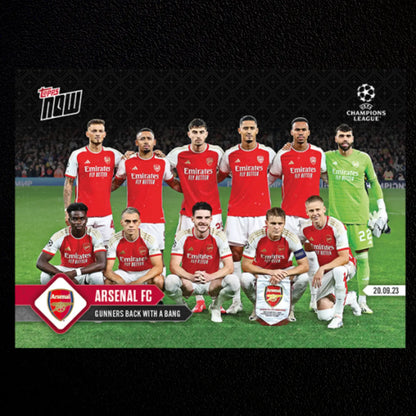 Arsenal FC Gunners team photo for UCL Topps Now #24 Soccer Card NM-MT