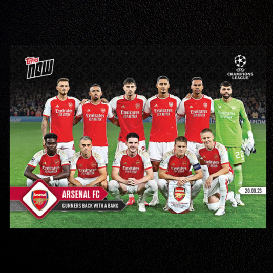 Arsenal FC Gunners team photo for UCL Topps Now #24 Soccer Card NM-MT