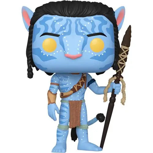 Jake Sully Funko Pop figure of a blue Na’vi warrior with spear from Avatar movie