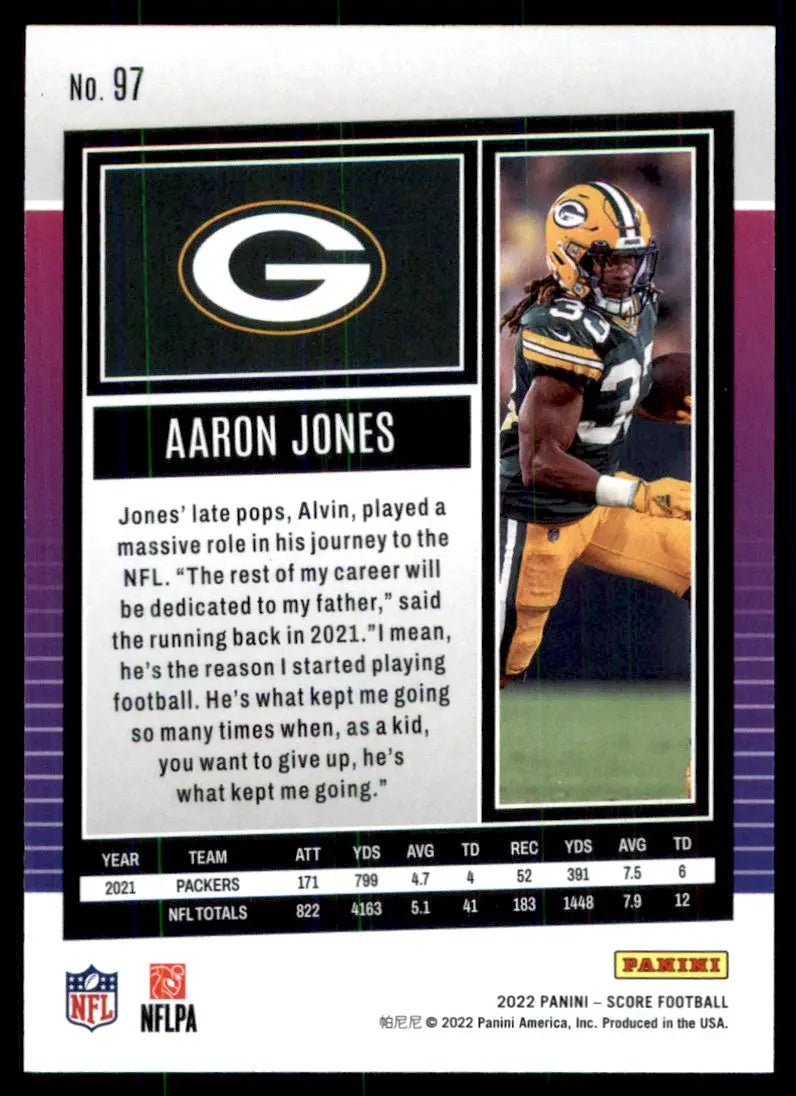 2022 Score Aaron Jones Green Bay Packers #97