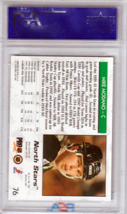 MIKE MODANO 1992 Pro Set #76 PSA 10 GEM MINT - NORTH STARS Pop 4