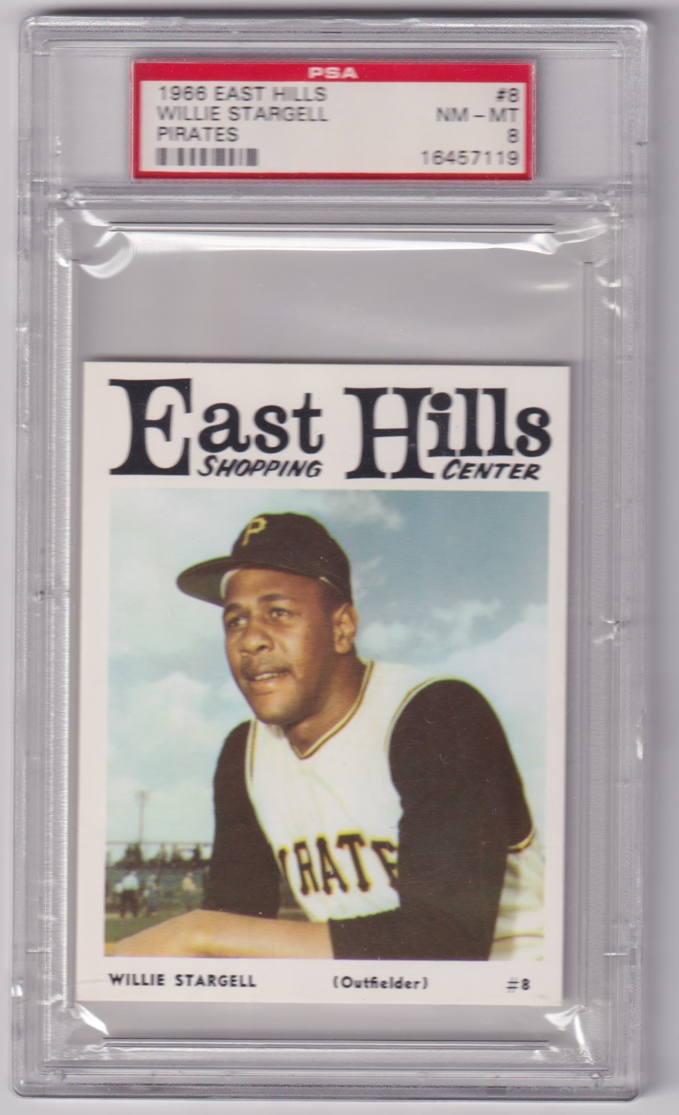 PSA-graded Willie Stargell 1966 East Hills Pirates #8 baseball card from Columbia Hobby