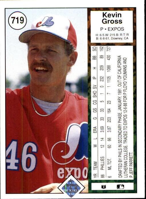 Montreal Expos player on a Baseball Card featuring Doug Drabek of the Pittsburgh Pirates