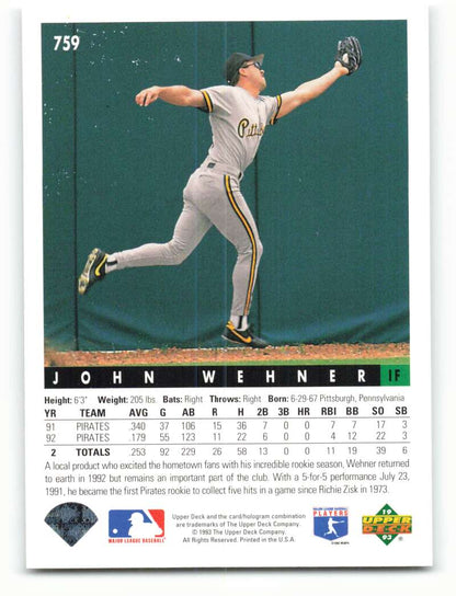 Baseball player in gray uniform leaps to catch a wall ball, Pittsburgh Pirates card