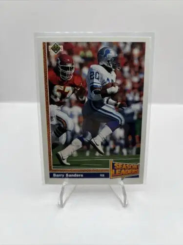 Barry Sanders Detroit Lions 1991 Upper Deck Football Card #401 collectible image