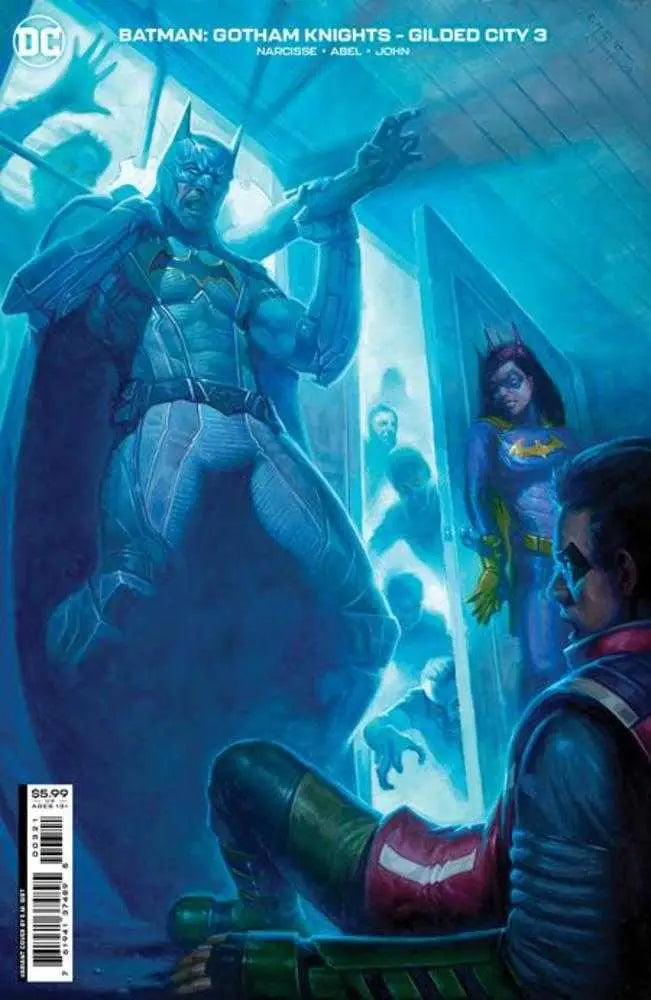 Comic book cover for Batman: Gotham Knights Gilded City #3 with dramatic character clash