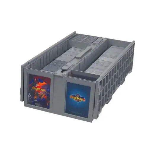 Gray BCW Collectible Card Bin with compartments for organizing trading cards