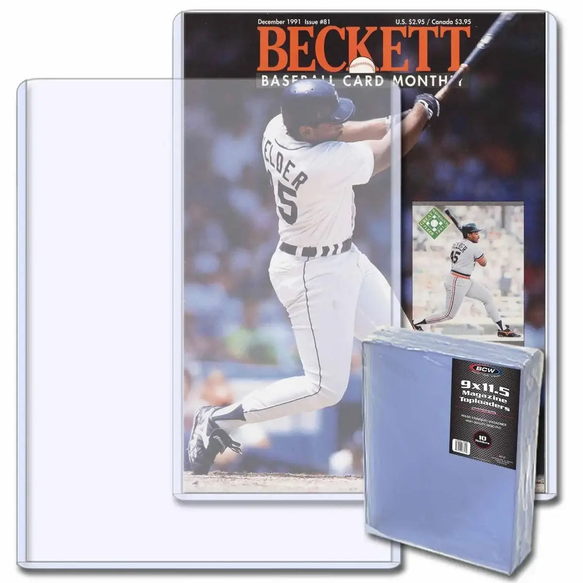 Beckett Baseball Card Monthly in BCW high quality rigid PVC magazine topload holder