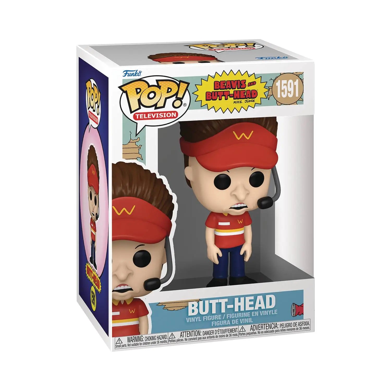 Funko Pop Butt Head figure in Whataburger cap, perfect for trading cards collectors