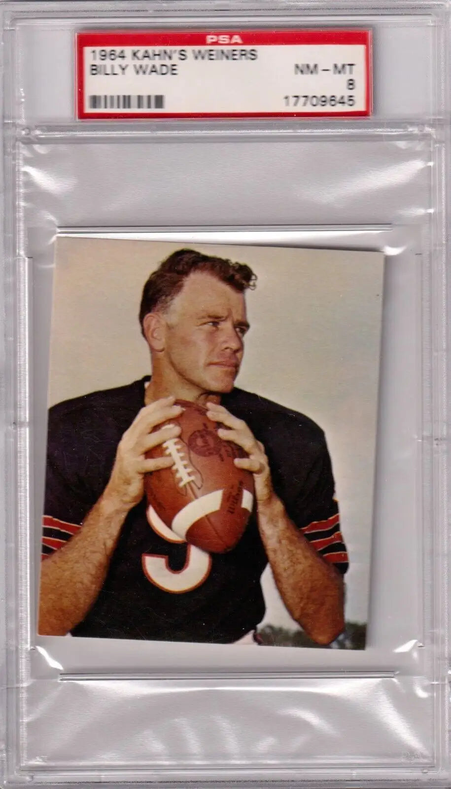 PSA-graded Billy Wade 1964 Chicago Bears football card, Columbia Hobby single cards