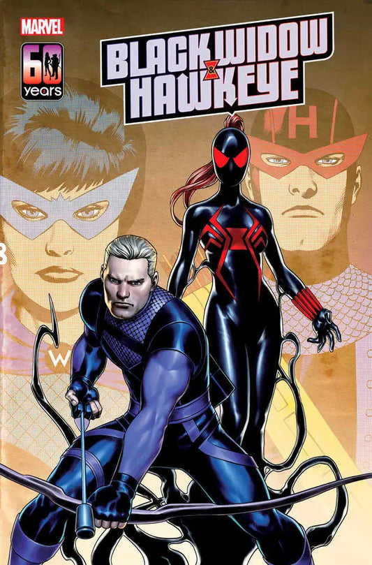 Comic book cover of Black Widow & Hawkeye #2 Jesus Saiz Variant featuring Marvel heroes