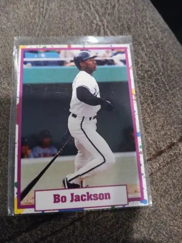 Bo Jackson baseball card from 1989 featuring Kansas City Royals Super Star Elite Sample