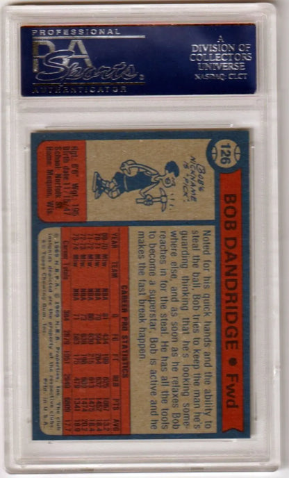 BOB DANDRIDGE 1974-75 Topps #126 Baseball card in protective holder, Columbia Hobby