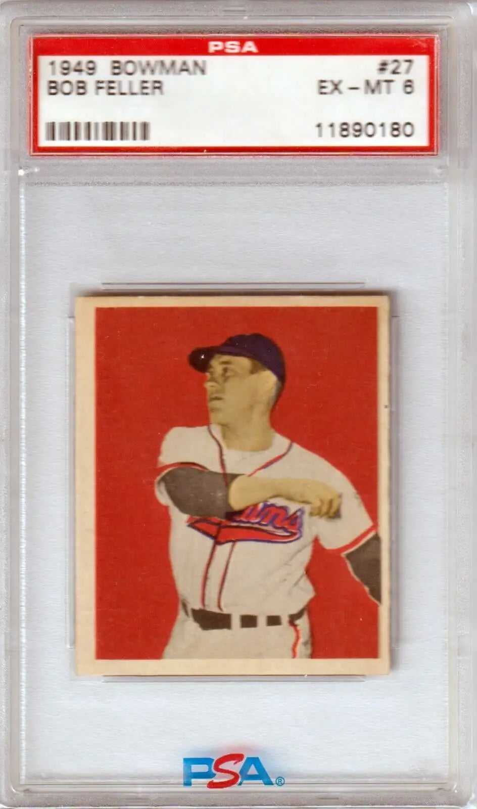 PSA-graded 1949 Bowman Bob Feller baseball card for sale at Columbia Hobby with free shipping