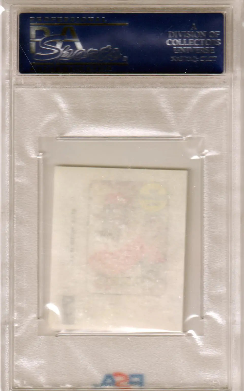 Clear plastic card holder showcasing Bob Gibson 1969 Topps Decals PSA 9 Mint from Columbia Hobby