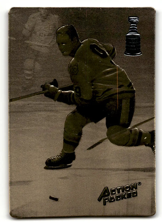 Bobby Hull Gold Prototype Action Packed BH2 Hockey Card showcasing Blackhawks legend