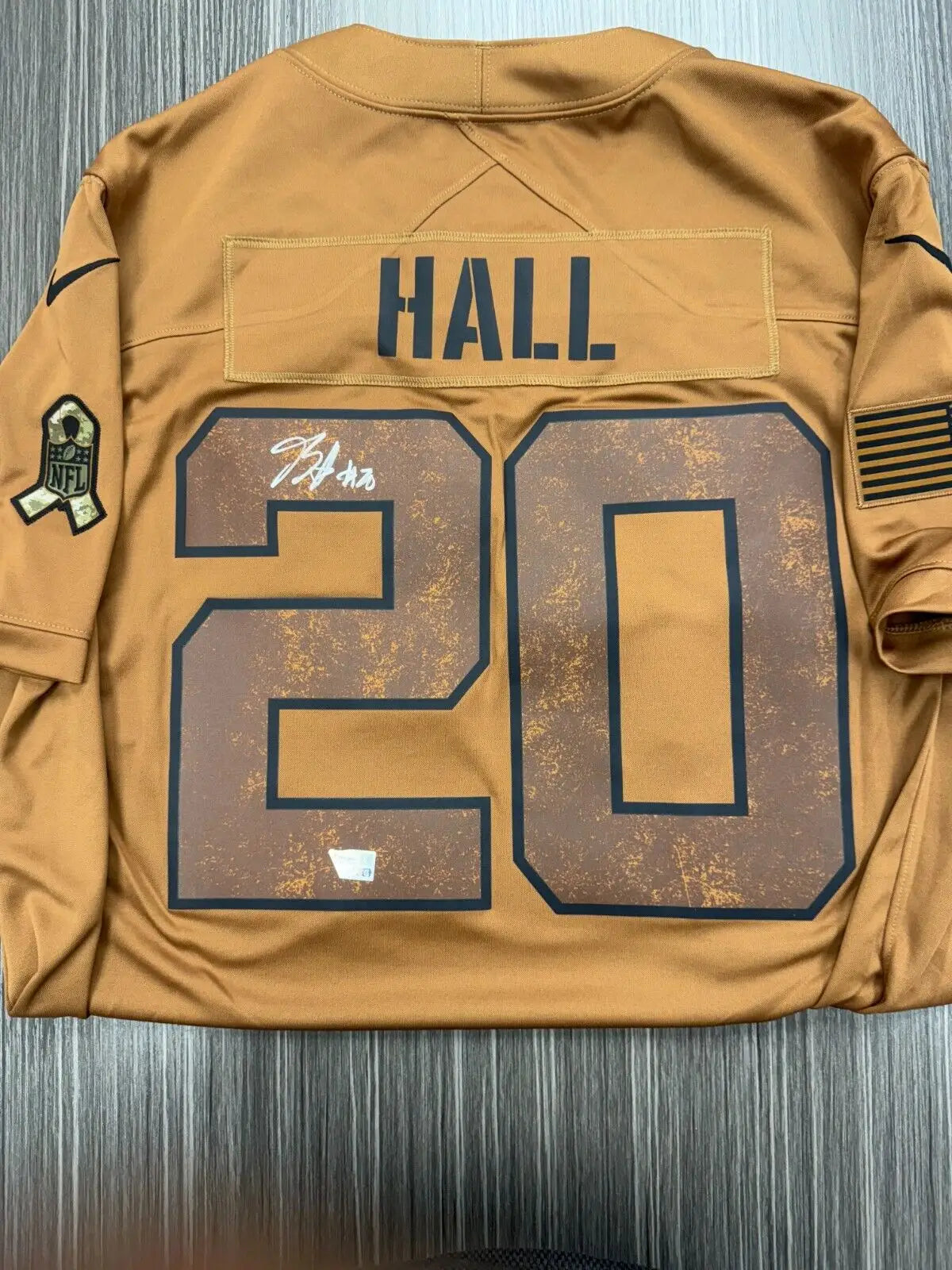 Breece Hall autographed Jets jersey with COA for sports fans and collectors