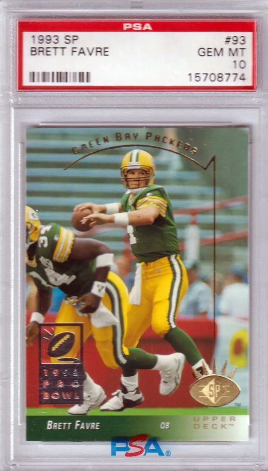 Brett Favre 1993 Upper Deck SP football card #4 PSA 10 single card from Columbia Hobby