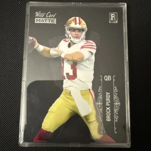 Brock Purdy Wild Card Matte Rookie RC 49ers football card set display image