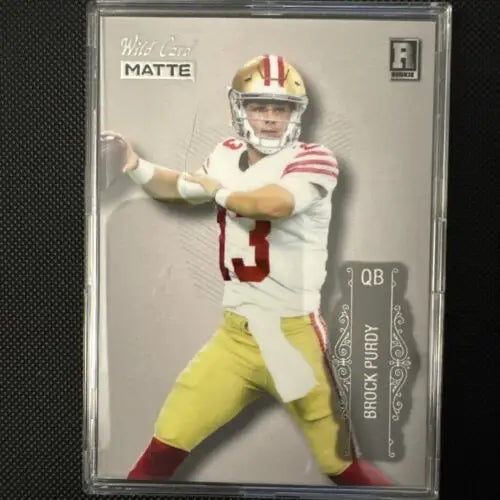 Brock Purdy Wild Card Matte Rookie Card from 2022 49ers BC-BP 49ERS 2 Card Set