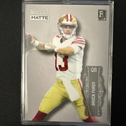 Brock Purdy Wild Card Matte Rookie Card from 2022 49ers BC-BP 49ERS 2 Card Set