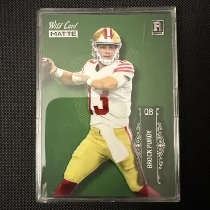 Brock Purdy Wild Card Matte Rookie Card from the 49ers BC-BP 2 Card Set