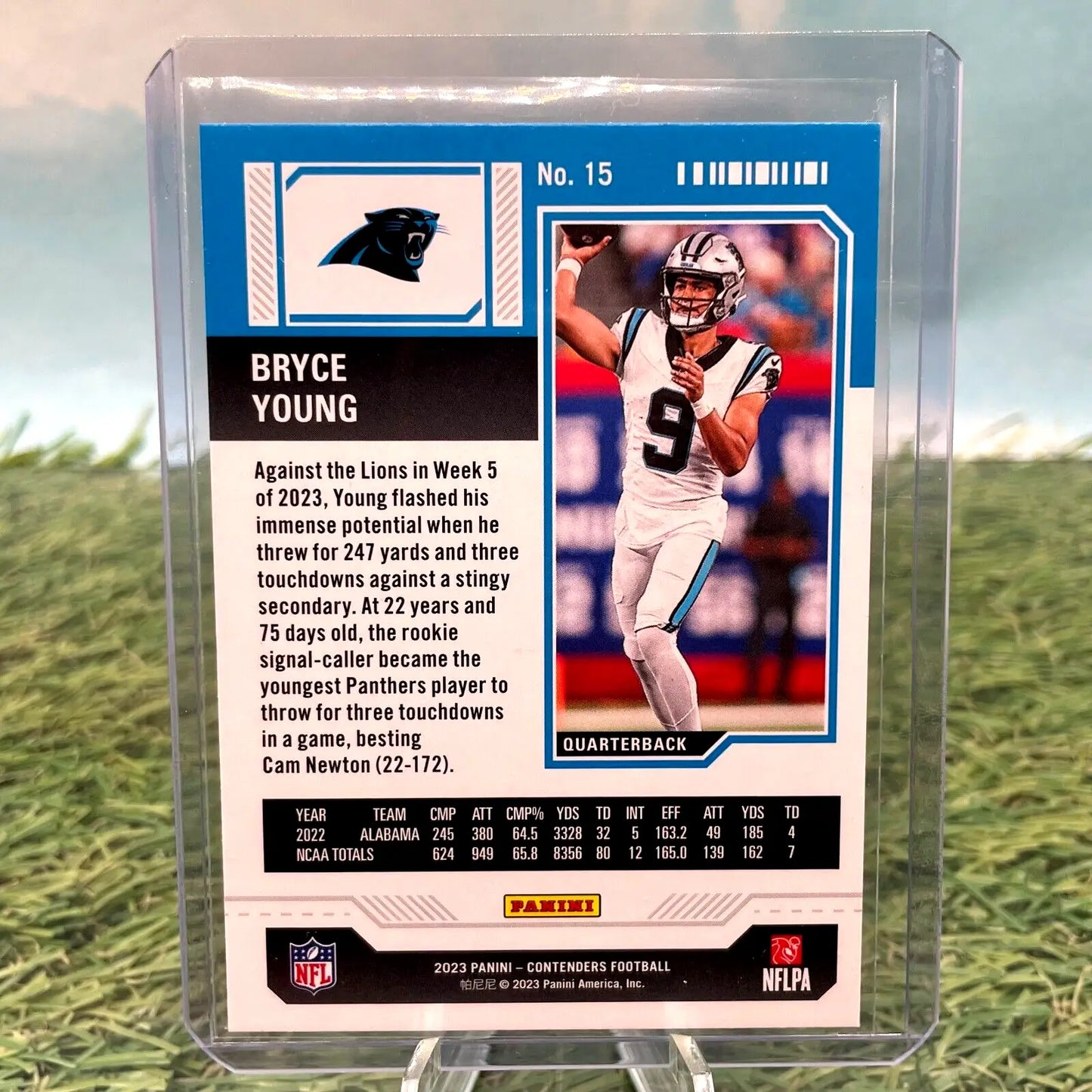 Bryce Young Carolina Panthers 2023 Panini Contenders Season Ticket Mojo Football Card