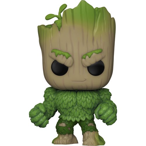 Funko Pop Baby Groot figure covered in moss for We Are Groot as Hulk Funko Pop 1397