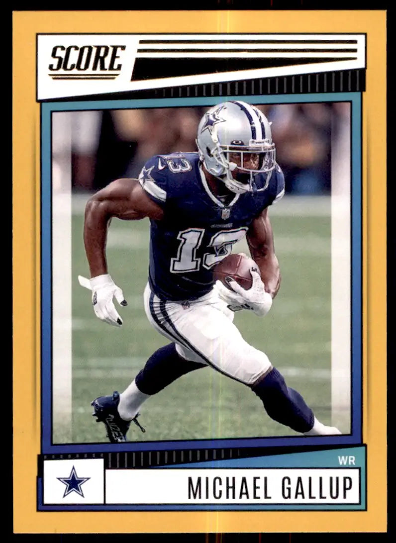 2022 Score Michael Gallup Gold Dallas Cowboys #221